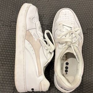 Diadora White and Cream Women's Sneakers